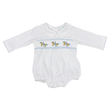 LA LUNA SMOCKED CAROUSEL BOY BUBBLE