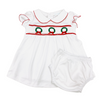 LA LUNA SMOCKED CHRISTMAS WREATH DRESS WITH BLOOMERS