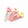 LILIES & ROSES CANDY HEART PASTEL SHADES SNAP CLIPS (SET OF 3)