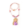 LILIES & ROSES CUTE DOLL NECKLACE PURPLE DRESS