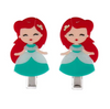 LILIES & ROSES CUTE DOLL RED HAIR ALLIGATOR CLIPS (PAIR)