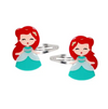 LILIES & ROSES CUTE DOLL RED HAIR SNAP CLIPS (PAIR)
