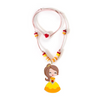 LILIES & ROSES CUTE DOLL YELLOW DRESS NECKLACE