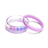 LILIES & ROSES HEART LILAC SHADES + PRINT MIX BANGLES (SET OF 3)