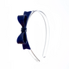 LILIES & ROSES BOW TIE NAVY HEADBAND