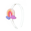 LILIES & ROSES RAINBOW MUTED SHADES CLEAR HEADBAND