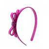 LILIES & ROSES THIN BOW GLITTER PINK HEADBAND