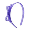 LILIES & ROSES THIN BOW GLITTER PURPLE HEADBAND