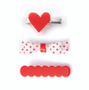 LILIES & ROSES THREE COMBO BOW TIE RED POLKA DOTS ALLIGATOR CLIPS (SET OF 3)