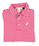 LONG SLEEVE PRIM & PROPER POLO - RICHMOND RED STRIPE WITH MULTICOLOR STORK