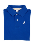 LONG SLEEVE PRIM & PROPER POLO - ROCKEFELLER ROYAL WITH MULTICOLOR STORK