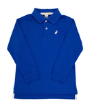 LONG SLEEVE PRIM & PROPER POLO - ROCKEFELLER ROYAL WITH MULTICOLOR STORK