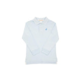 LONG SLEEVE PRIM & PROPER POLO - BUCKHEAD BLUE
