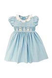 REINDEER SMOCK DRESS ROSE-8-RET