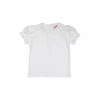 MAUDES SHORT SLEEVE PETER PAN COLLAR SHIRT - WORTH AVENUE WHITE