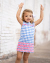 VERA DRESS IN OCEAN BLUE