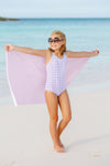 SEABROOK BATHING SUIT - OCEAN CLUB CANE WITH BEALE STREET BLUE & PALM BEACH PINK