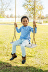 LONG SLEEVE CARTER CREWNECK - BARBADOS BLUE