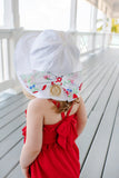 PIPPA PETAL HAT - WORTH AVENUE WHITE WITH BONITA BLOOMS