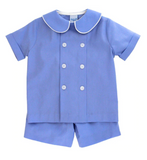 PERIWINKLE KONA COTTON - DRESS SHORT SET