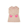 PETUNIA PLAY DRESS - KEENELAND KHAKI STRIPE WITH HAMPTONS HOT PINK