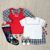 BEATRICE BOW BLOUSE & ONESIE - PRESTONWOOD PLAID WITH RICHMOND RED