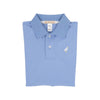 PRIM & PROPER POLO - BEALE STREET BLUE WITH MULTICOLOR STORK