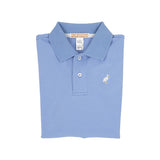 PRIM & PROPER POLO - BEALE STREET BLUE WITH MULTICOLOR STORK