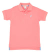 PRIM & PROPER POLO - PARROT CAY CORAL WITH BEALE STREET BLUE STORK