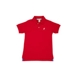 PRIM & PROPER POLO - RICHMOND RED WITH WORTH AVENUE WHITE STORK