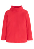 BISBY RIBBED TURTLENECK - RED
