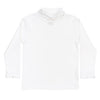 WHITE RUFFLE KNIT TURTLE NECK