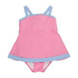 SANCTUARY SCALLOP SWIMSUIT - HAMPTONS HOT PINK WITH BEALE STREET BLUE & WORTH AVENUE WHITE