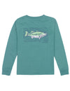 PROPERLY TIED TEAL SPOTTED BASS LONG SLEEVE TEE