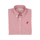 DEAN'S LIST DRESS SHIRT - RICHMOND RED WINDOWPANE WITH RICHMOND RED STORK