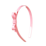 LILIES & ROSES THIN BOW HEADBAND - LIGHT PINK