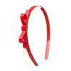 LILIES & ROSES THIN BOW HEADBAND - RED