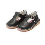 Joy Classic Leather Stitch Down T-Strap Mary Jane Black