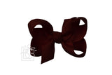 Hair Bow 3.5" Burgundy