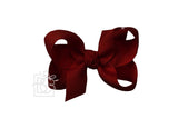 Hair Bow 3.5" Cranberry