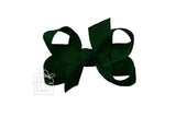 Hair Bow 3" Forest Green