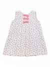 VICKY FLORAL SLEEVELESS DRESS WITH BOWS