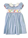 ROSE CRAYON SMOCKED DRESS