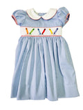 ROSE CRAYON SMOCKED DRESS