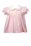 PROPER PEONY PRESLEY PINK DRESS WITH YELLOW EMBROIDERY