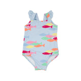 LONG BAY BATHING SUIT - FRENCH LEAVES FISHIES WITH BEALE STREET BLUE