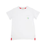 CARTER CREWNECK - WORTH AVENUE WHITE WITH BALLOON EMBROIDERY