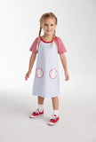 RAGLAN TSHIRT DRESS - BASEBALL