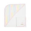 RUB-A-DUB GIFT SET - WORTH AVENUE WHITE WITH RAINBOW ROLLER SKATE STRIPE