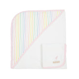 RUB-A-DUB GIFT SET - WORTH AVENUE WHITE WITH RAINBOW ROLLER SKATE STRIPE